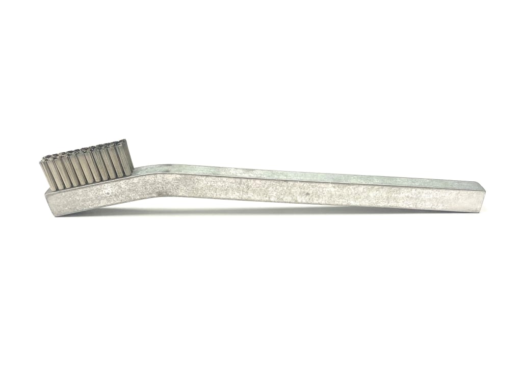 Gordon Brush 33SSA - Hand-Laced Scratch Brush, 3x11 Row, 0.003" Stainless Steel Wire w/Aluminum Handle