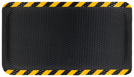 M+A Matting 424 Nitrile Rubber Hog Heaven Anti-Fatigue Mat with Black Border, 7/8" Thick, for Dry Areas