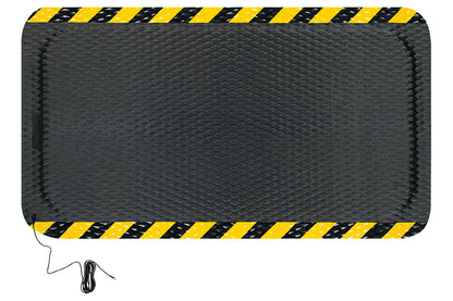 M+A Matting 4511 Electrically Conductive Indoor Mats with Snap & Ground Wire 5/8" Thick with Yellow Stripe Border
