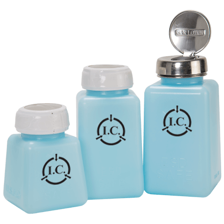 R & R Lotion SD-6-ESD 6 oz ESD-Safe Solvent Dispenser, One-Touch Pump
