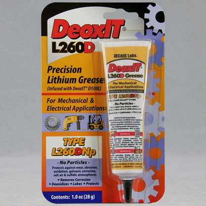 CAIG DeoxIT® L260-DN1 PLUS Grease, Infused with DeoxIT® Dx100L,  No particles, 28 gram, squeeze tube