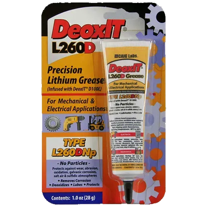 CAIG DeoxIT® L260-DN1 PLUS Grease, Infused with DeoxIT® Dx100L,  No particles, 28 gram, squeeze tube