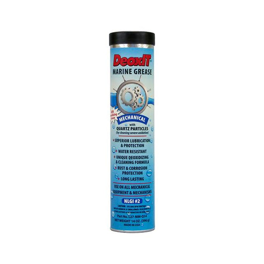 CAIG DeoxIT® L27-MM-Q14 Mechanical Marine Grease, Quartz particles, 396g, grease tube cartridge. – use with standard grease gun