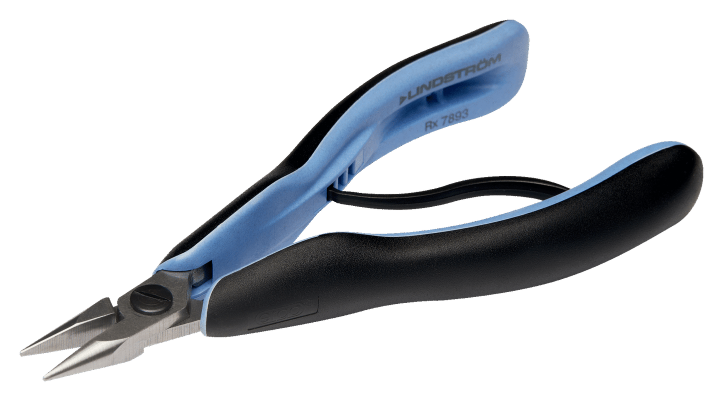 Lindström ERGO™ Short Snipe Nose Pliers with Dual-Component Synthetic Handle RX 7893