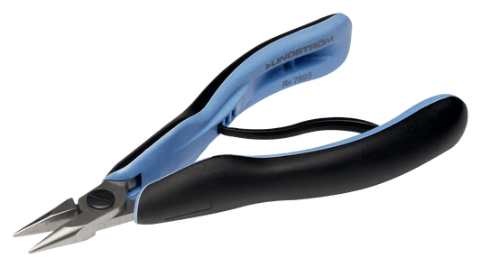 Lindström ERGO™ Short Snipe Nose Pliers with Dual-Component Synthetic Handle RX 7893
