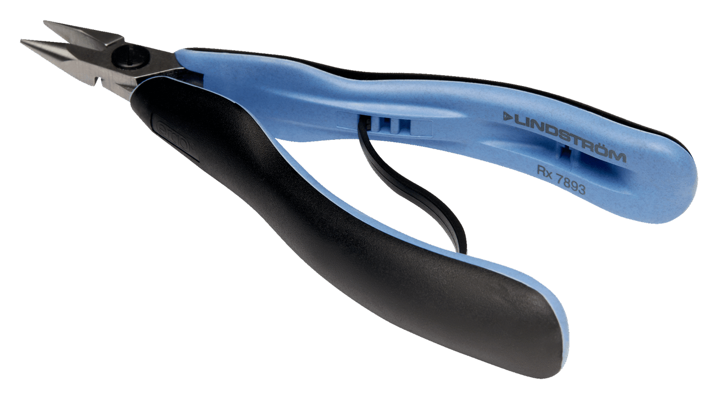 Lindström ERGO™ Short Snipe Nose Pliers with Dual-Component Synthetic Handle RX 7893