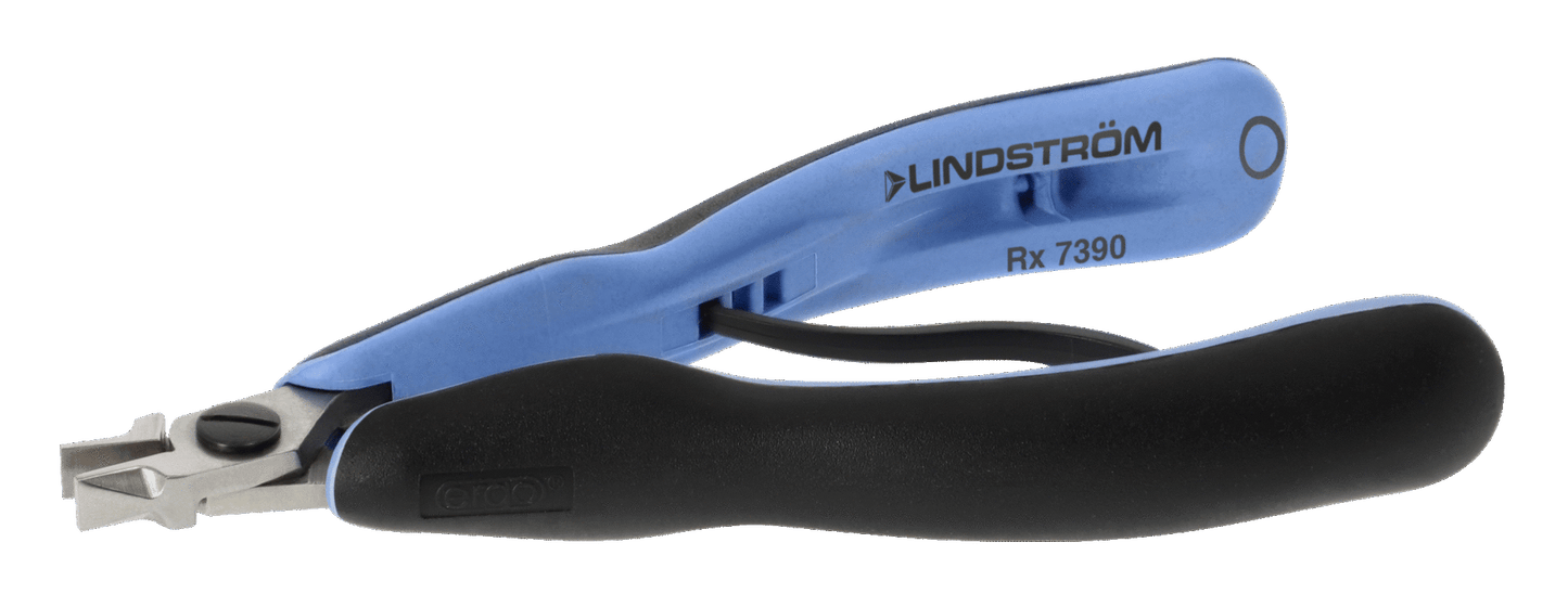 Lindström ERGO™ Precision Chainmaille Flat Straight Nose Stubby Pliers with Synthetic Handle RX7390