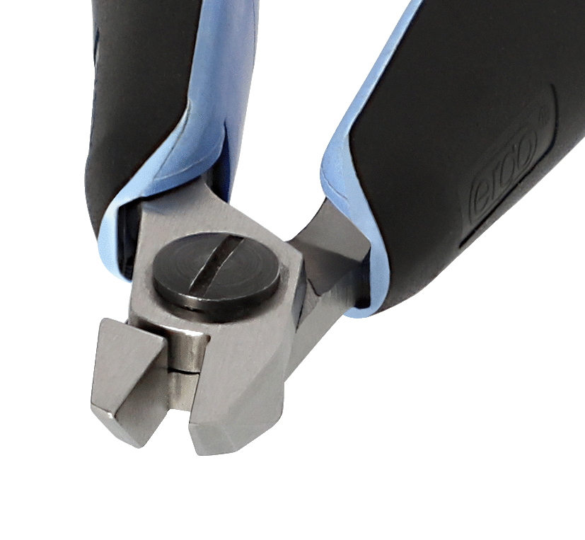 Lindström ERGO™ Precision Chainmaille Flat Oblique Nose Stubby Pliers with Synthetic Handle RX 7392