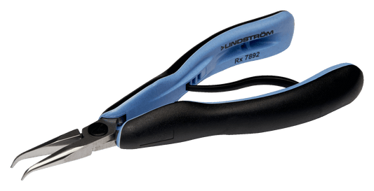 Lindström ERGO™ 60° Bent Tip Snipe Nose Pliers with Dual-Component Synthetic Handle RX 7892