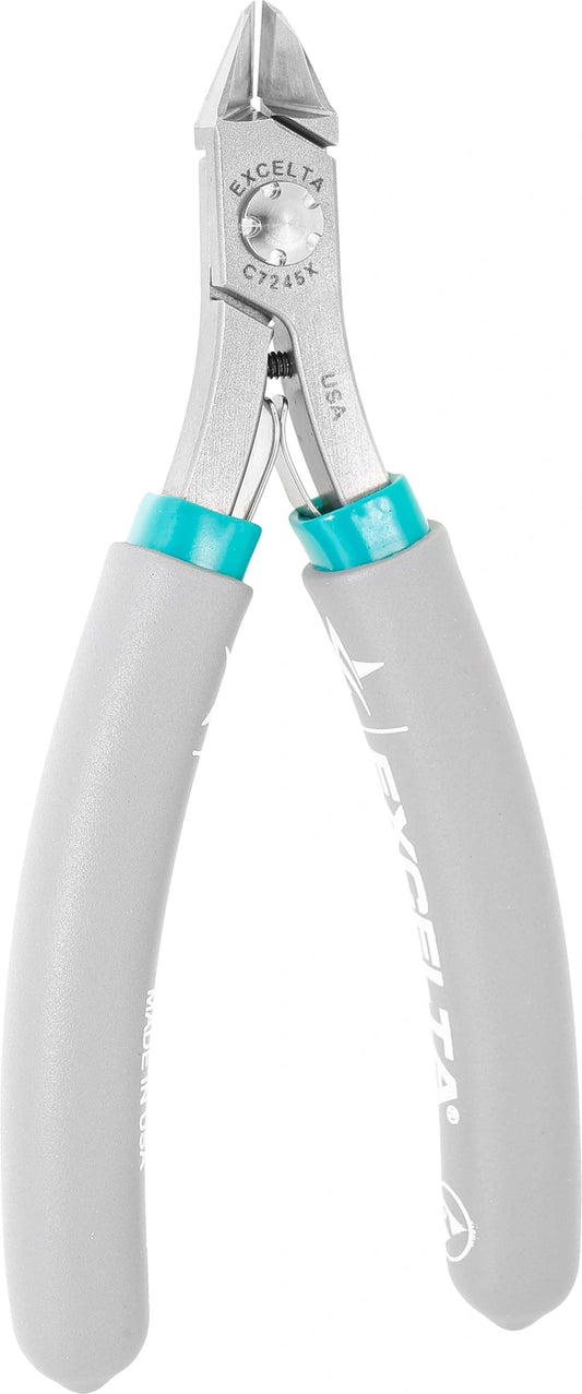 EXCELTA - C7245X Cutter, Hard Wire, Taper, Laser Flush Cut, Carbon Carbide Inserts, Short Hdl, 4.5"