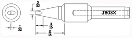 Hexacon J803X Soldering Tip for TOT-2300 Magnum Stations