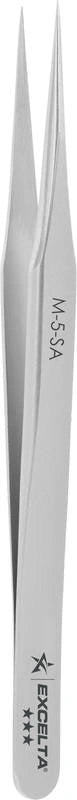 EXCELTA - M-5-SA, Tweezers, Straight, Tapered Ultra Fine Point, Anti-Mag. SS, 3.13" OAL, Mini Series
