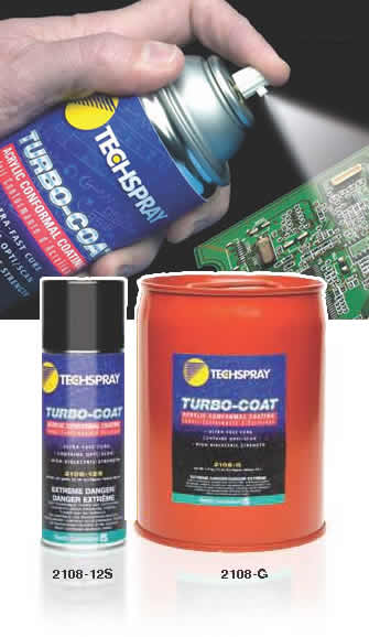 Techspray 2108-12S Turbo-Coat Acrylic Conformal Coating, 12 oz Aerosol