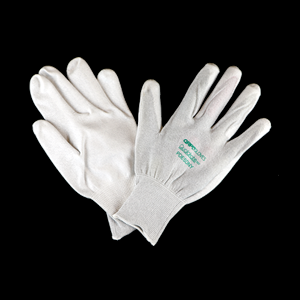 QRP PDESDNY Palm-Dipped Nylon ESD Gloves - Medium, Pack of 12 Pairs