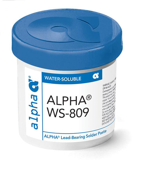 Alpha 150246,  WS809 Water-Soluble Flux Paste - BGA Rework "Tacky" Flux, 100g Jar