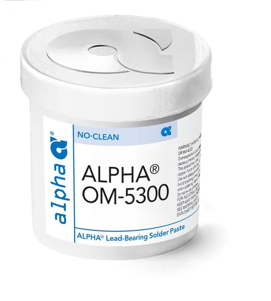 Alpha 151855, OM-5300 No-Clean Solder Paste, Sn63, 500g Jar