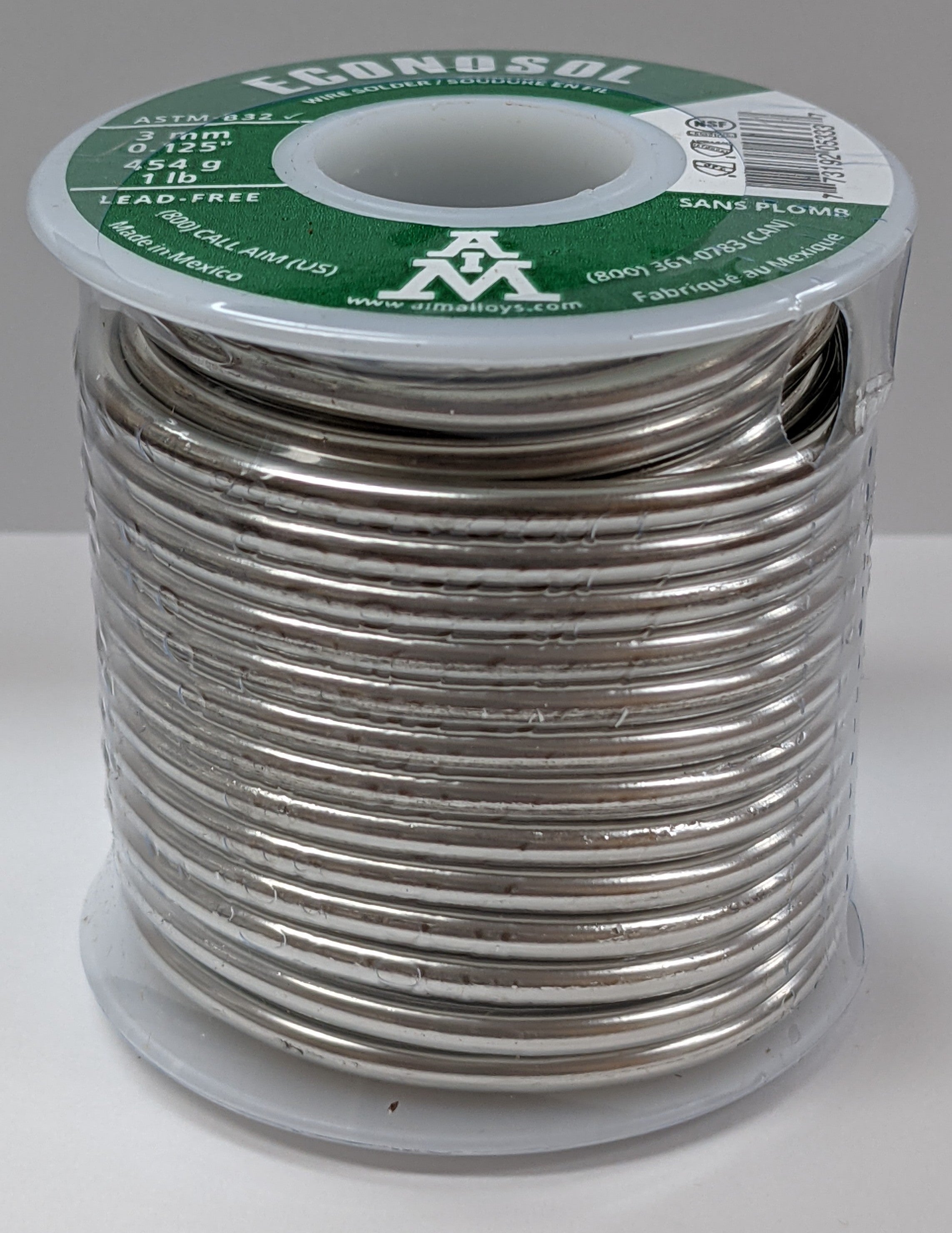 LF Solder Wire 96.5/3/0.5 Jar/silver/copper Resin-activated .031...