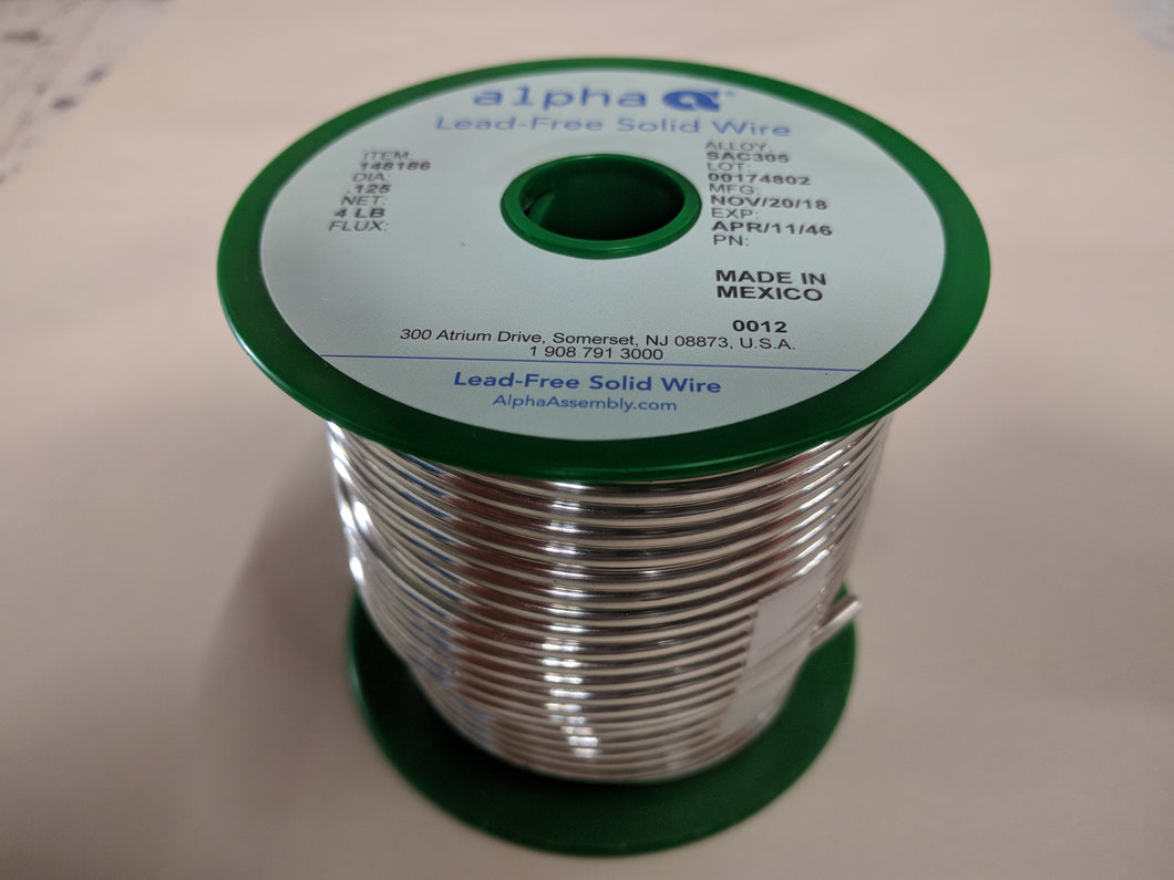 Thackery Silver Flux Core Solder Wire - SAC305 - available in 1mm and .8mm  thickness - sold by the foot/meter (5m/15ft x .8mm Thickness) 