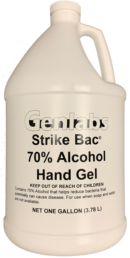 #8989 "Strike Bac" Antibacterial Hand Sanitizer Gel 70% Alcohol (128 oz Refill) - Gallon Pail