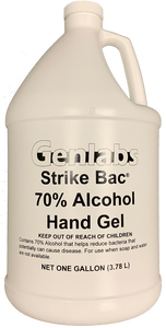 #8989 "Strike Bac" Antibacterial Hand Sanitizer Gel 70% Alcohol (128 oz Refill) - Gallon Pail