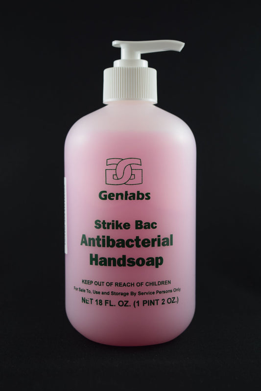 Strike Bac Antibacterial Liquid Hand Soap (#8989) - 18 oz. Pump Bottle