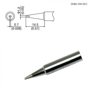 Hakko Tip T18-D12 Soldering Tip, Chisel 1.2 mm wide