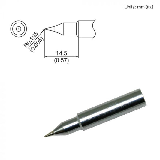 Hakko Tip T18-S4 Soldering Tip, Conical Sharp Tip, 0.125mm