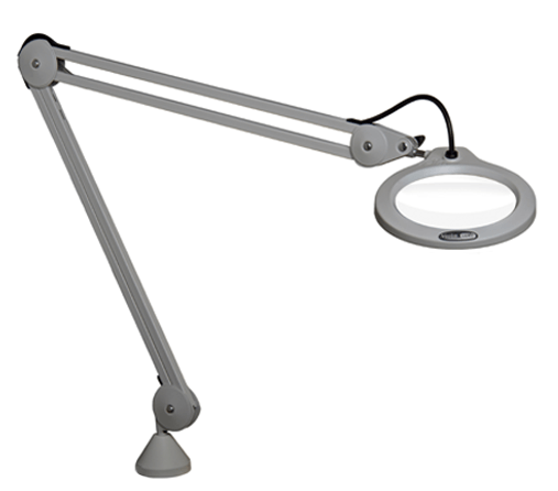 Magnifying Magnifier Glass with Light on Stand Clamp Arm Hands