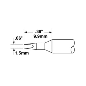 Metcal STTC-138 Chisel Solder Tip Cartridge, 1.35mm (0.053")