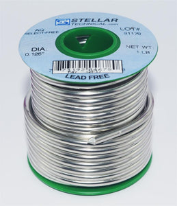 Select-Free AQ Lead-Free .125" Diameter Solid Solder Wire, 1 LB Spool